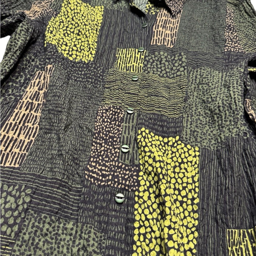 Habitat Textured Patchwork Button Front Top Xxl - image 3